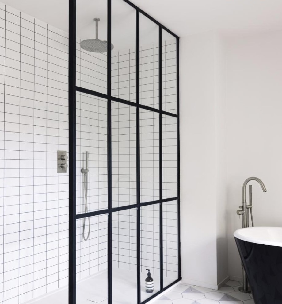 Black Framed Shower Screen 3 Altitude Glass